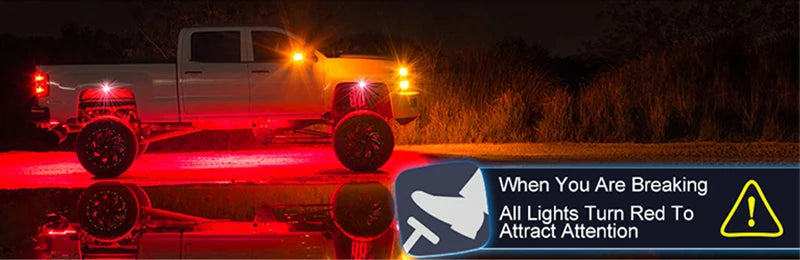 RGB Rock Lights for Cars & Trucks – Bluetooth Control, Waterproof Off-Road LED Underglow Kit