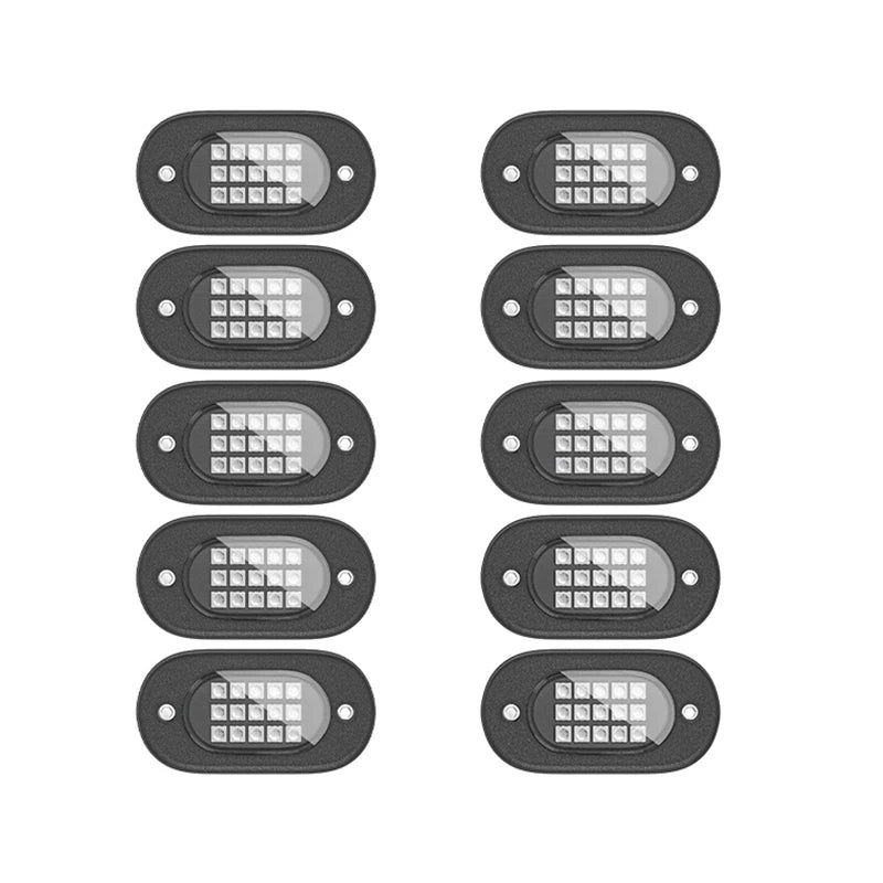 RGB Rock Lights for Cars & Trucks – Bluetooth Control, Waterproof Off-Road LED Underglow Kit
